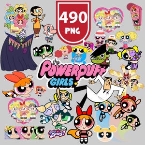 490 The Powerpuff Girls PNG Bundle, Bubbles, Buttercup, Blossom, Mojo Mojo, Professor Utonium, Ms. Bellum High Quality Images