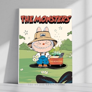 The Monster Farmer Labubu Poster, Labubu The Monster Decor, Labubu Wall Art, Modern Wall Decor, Home Decor, Digital Download Print