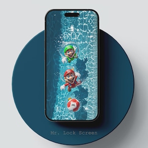 Mario Bros Pool Phone Wallpapers | 3D Pool Phone Wallpaper | Android & iPhone Aesthetic Background | Modern Smartphone Wallpaper
