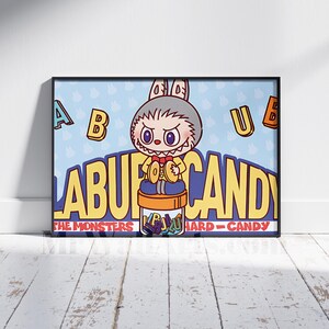 Labubu Candy Monster Poster, Labubu The Monster Decor, Labubu Wall Art, Modern Wall Decor, Home Decor, Digital Download Print