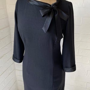 Kristin Kavanah Classic Black Bow Dress