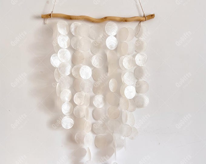 Handmade Shell Wall Hanging: Boho Coastal Decor