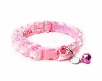 Vintage style Safety Neck Strap Puppy Collars, Reflective strap Cat Pet Collar Adjustable Bell, Cat Collars with Bells for Small,Medium Pets