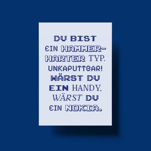 Hammerharter Typ - Nokia - lustige Karte - Kompliment
