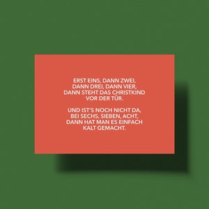 Lustige Postkarte für Weihnachten