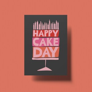 Happy Cake Day - Geburtstagskarte - Postkarte - Geburtstag