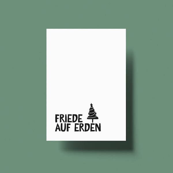 Friede auf Erden - Weihnachtskarte