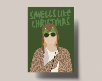 Kurt Cobain Weihnachtskarte - smells like Christmas