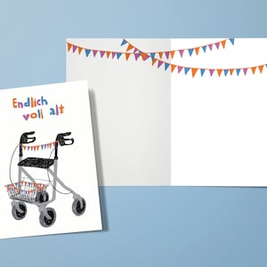 Endlich voll alt! - Geburtstagskarte - witzige Karte zum Geburtstag - B-WARE