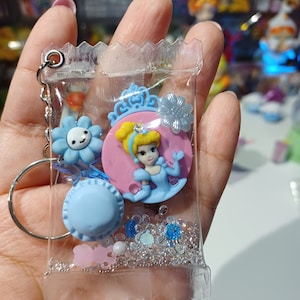 Princess shaker keychain / candy bag charm