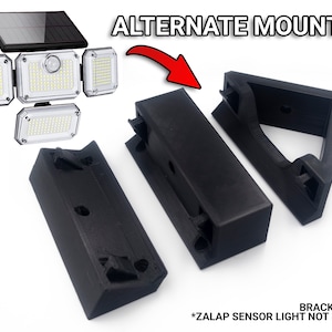 Zalap 4 Heads Solar Power Motion Sensor Flood Lamp Mounting Adapters, Outside Lights Security Lighting Garden Lighting Home Security Sensors