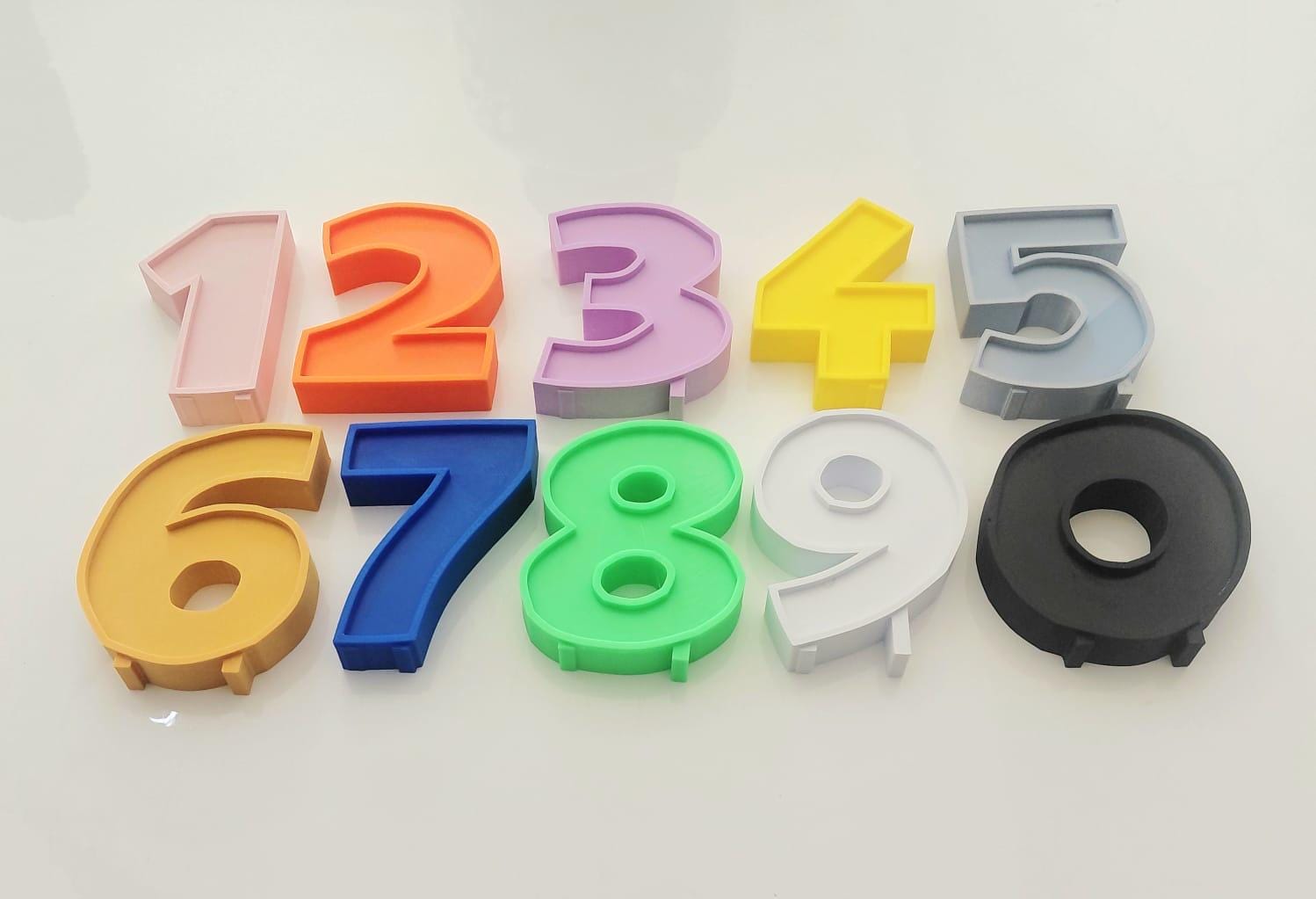 3D Printed Standing Numbers Custom Number Decor Freestanding Number ...
