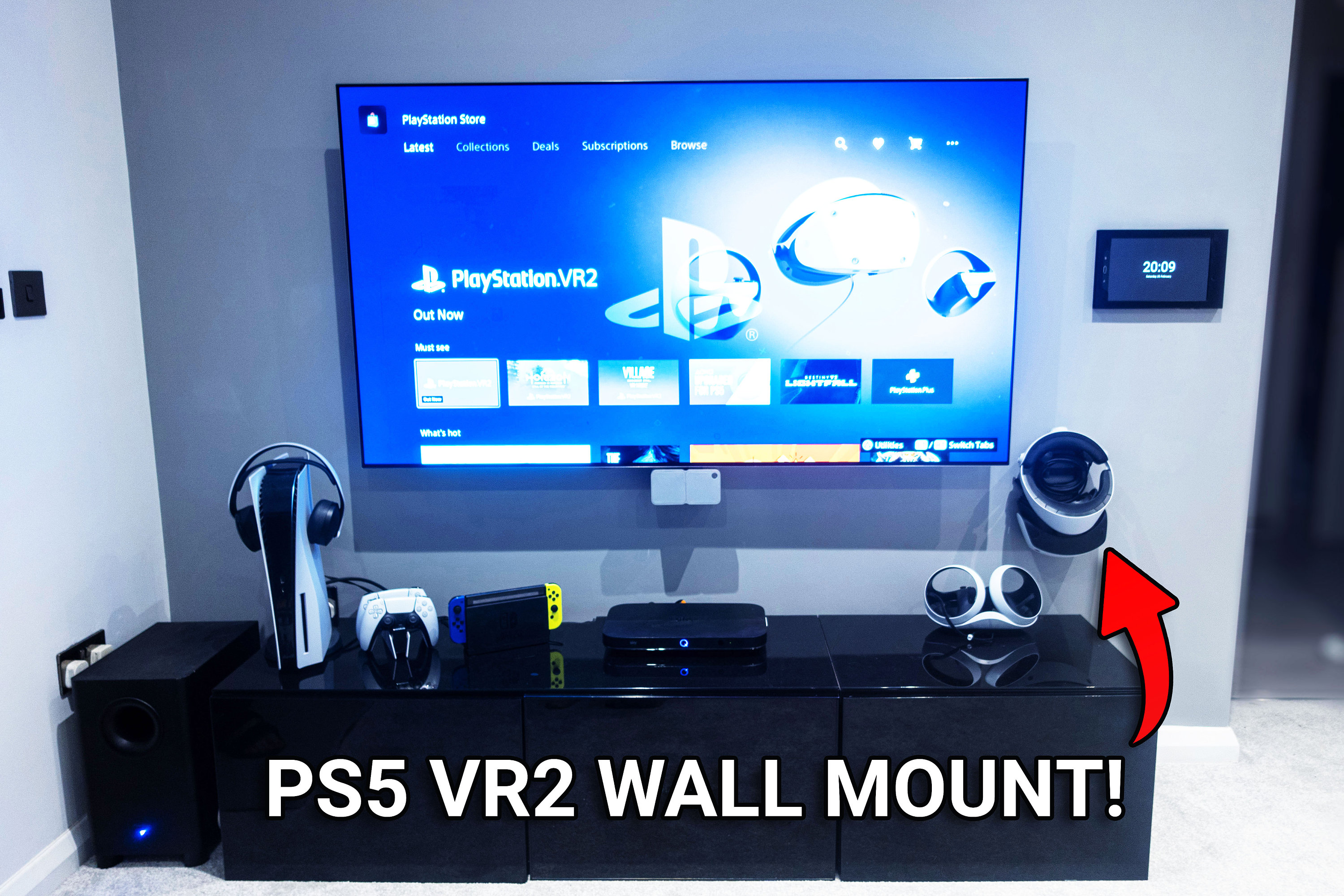  Wall Mount Stand for PS5 VR2 Gaming Accessories