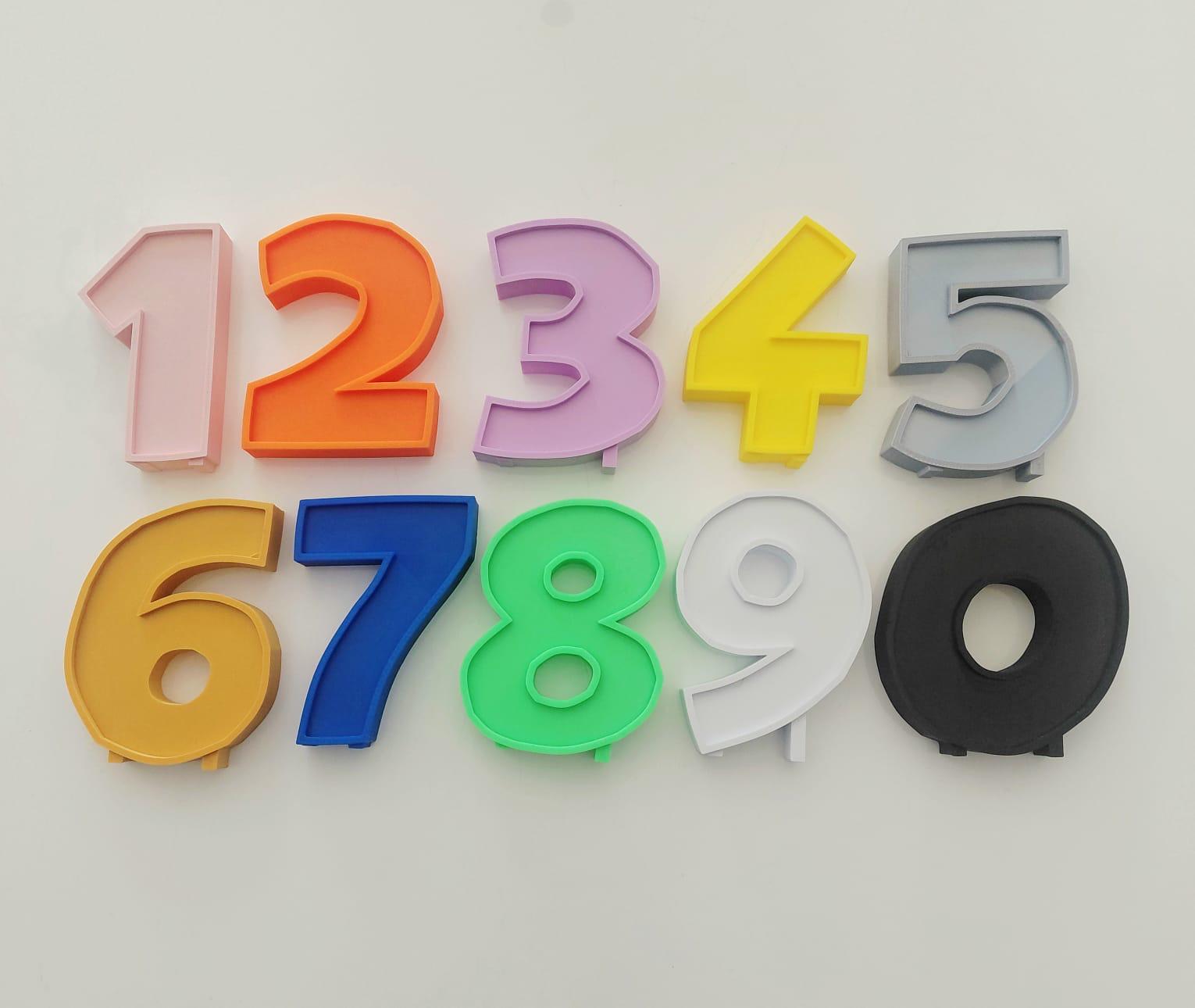 3D Printed Standing Numbers Custom Number Decor Freestanding Number ...