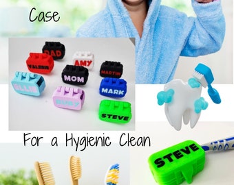 Personalised Toothbrush Case for your Oral Care, Cover your Toothbrush for a Hygienic Mouth, Clean Teeth Tooth Brushing, Kids Teeth Care