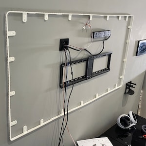Sistema de suporte de iluminação de TV montado na parede - Kit de suporte de iluminação de fita LED - Suporte de iluminação LED, configuração de televisão, luzes de iluminação ambiente de TV