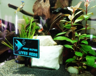 Personalised Fish Tank Sign Fish Tank Decor Aquarium Decor Aquarium Sign Fish Tank Accessory Fish Tank Lover Gift Aquarium Accessories Betta