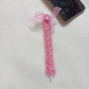 Apple Pencil用超ふわふわケース、ピンクのスタイラスカバー