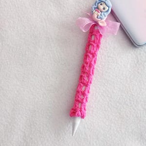 人魚の模様のApple Pencil用かぎ針編みケース