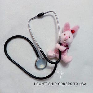 Cute piglet garment for stethoscope, Doctor gift with piggy,  Gift for pediatric nurse