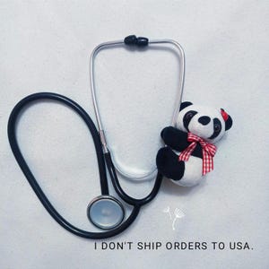 Cute Panda garment for stethoscope, Doctor gift with bear panda,  Gift for pediatric nurse