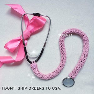 Pink stethoscope cover, Baby pink medical stethoscope garment, Doctor gift, Medicine accessory, Gift for pediatric nurse