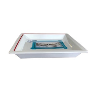 Vide Poche - Venetian Rialto Bridge Figured Square Plate 24x24 cm  (9,4&quot;x9,4&quot;)