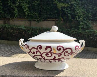 リチャード ジノリ ムゼオ マルキューズ - 蓋付き磁器スープボウル