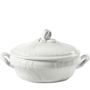 RG Vecchio Ginori White - Porcelain Soup Bowl with Lid