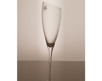 Oblique Crystal Flute Glass