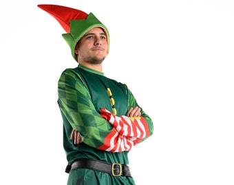 Disfraz de Elfo Verde, CALIDAD PREMIUM, Disfraz de Adulto, Disfraz de Fiesta, Disfraz de Evento, Disfraz de Fiesta de Cumpleaños, Disfraz de Lujo