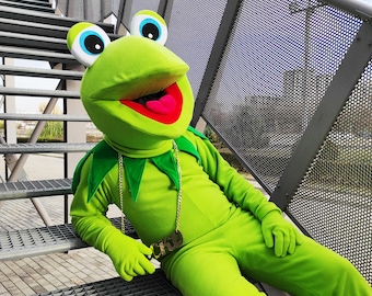 The Frog Mascot Costume, Adult Mascot Costume, Party Mascot Costume, Event Mascot Costume, Birthday Party Costume, Luxury Mascot Costume