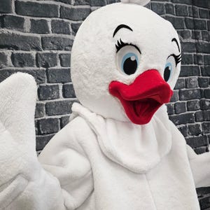 Girl White Duckling Mascot Costume, Christmas Mascot, Adult Mascot Costume, Party Mascot Costume, Event Mascot Costume, Birthday Costume