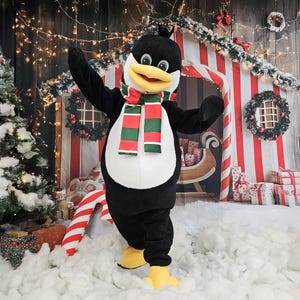 Penguin Mascot Costume, Christmas Mascot, Adult Mascot Costume, Party Mascot Costume, Event Mascot Costume, Birthday Party Costume, Luxury
