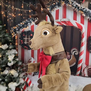 Christmas Deer Mascot Costume, Adult Mascot Costume, Party Mascot Costume, Event Mascot Costume, Birthday Party Costume, Luxury