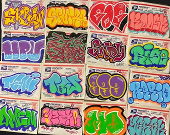 Sticker graffiti personnalisé (votre nom/tag !) + fonction Tiktok - A1 - [USPS 228]