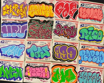 Custom Graffiti Sticker (Your Name/Tag!) + Tiktok Feature - A1 - [USPS 228]