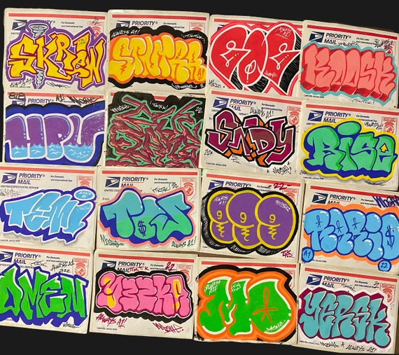 Graffiti Letter STICKERS Individual Letters Create Your Own Graffiti Name 