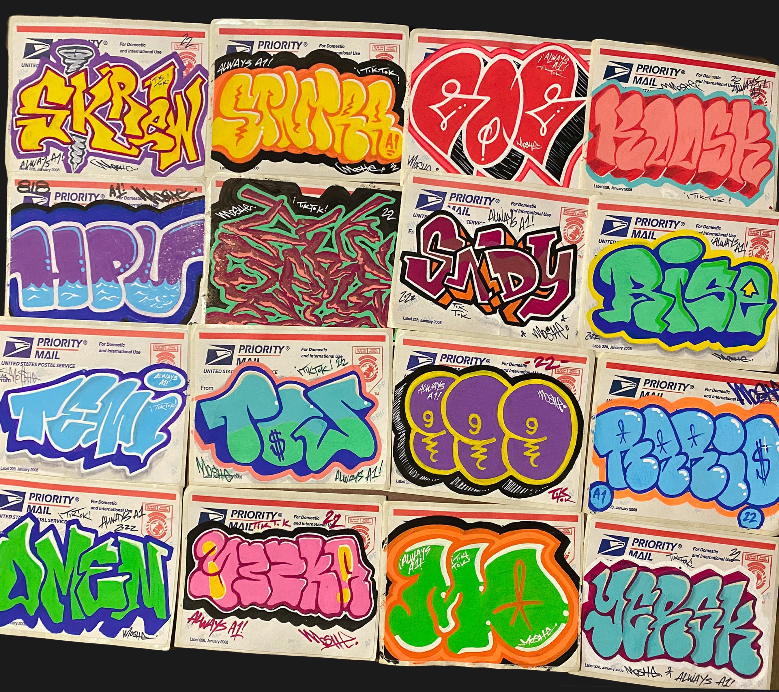 Custom Graffiti Sticker your Name/tag Tiktok Feature A1 USPS 228 