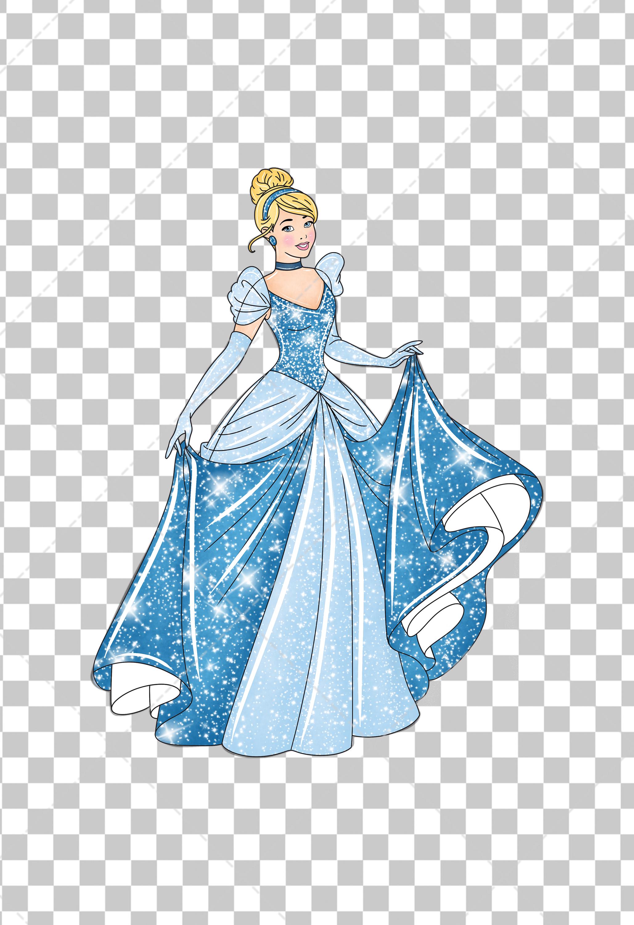 Cinderella Clipart PNG, Watercolor Hand Drawn Illustration, Digital ...