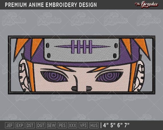 Anime Inspired Embroidery Design Machine Embroidery (Instant