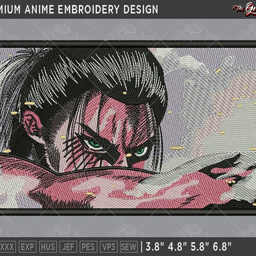 Premium Anime Embroidery Design Anime Inspired Machine Etsy