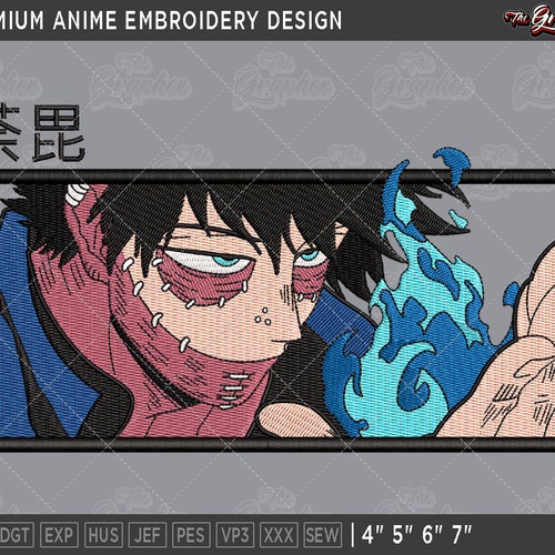 Premium Anime Embroidery Design Anime Inspired Machine Etsy