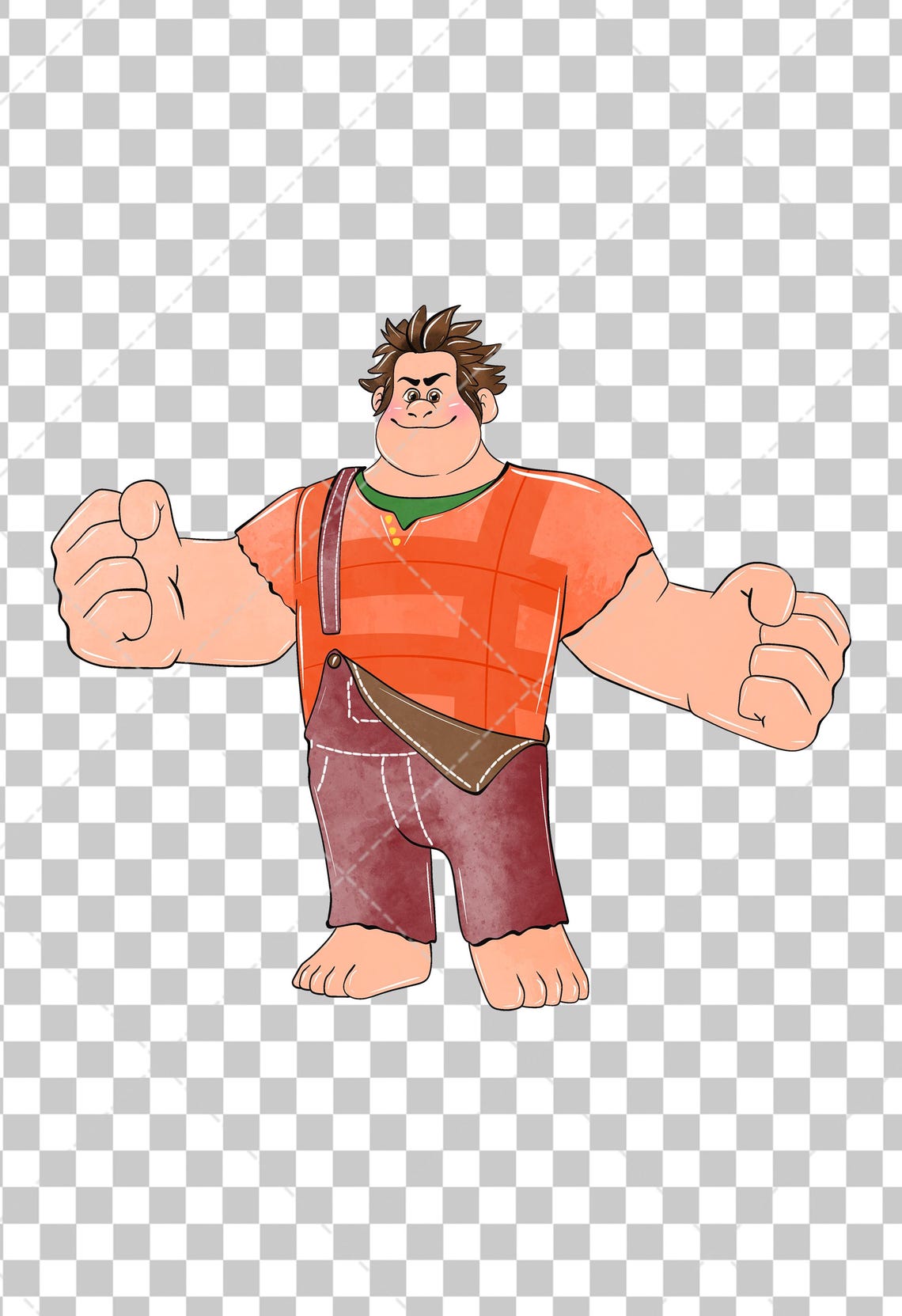 Wreck It Ralph Clipart PNG, Watercolor Hand Drawn Illustration, Digital ...