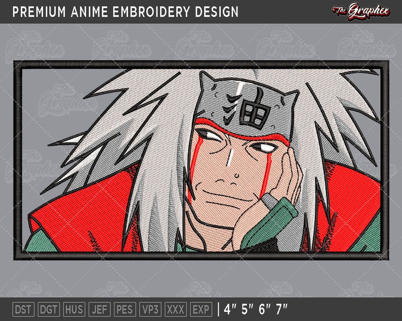 Premium Anime Embroidery Design, Anime Inspired Machine Embroidery