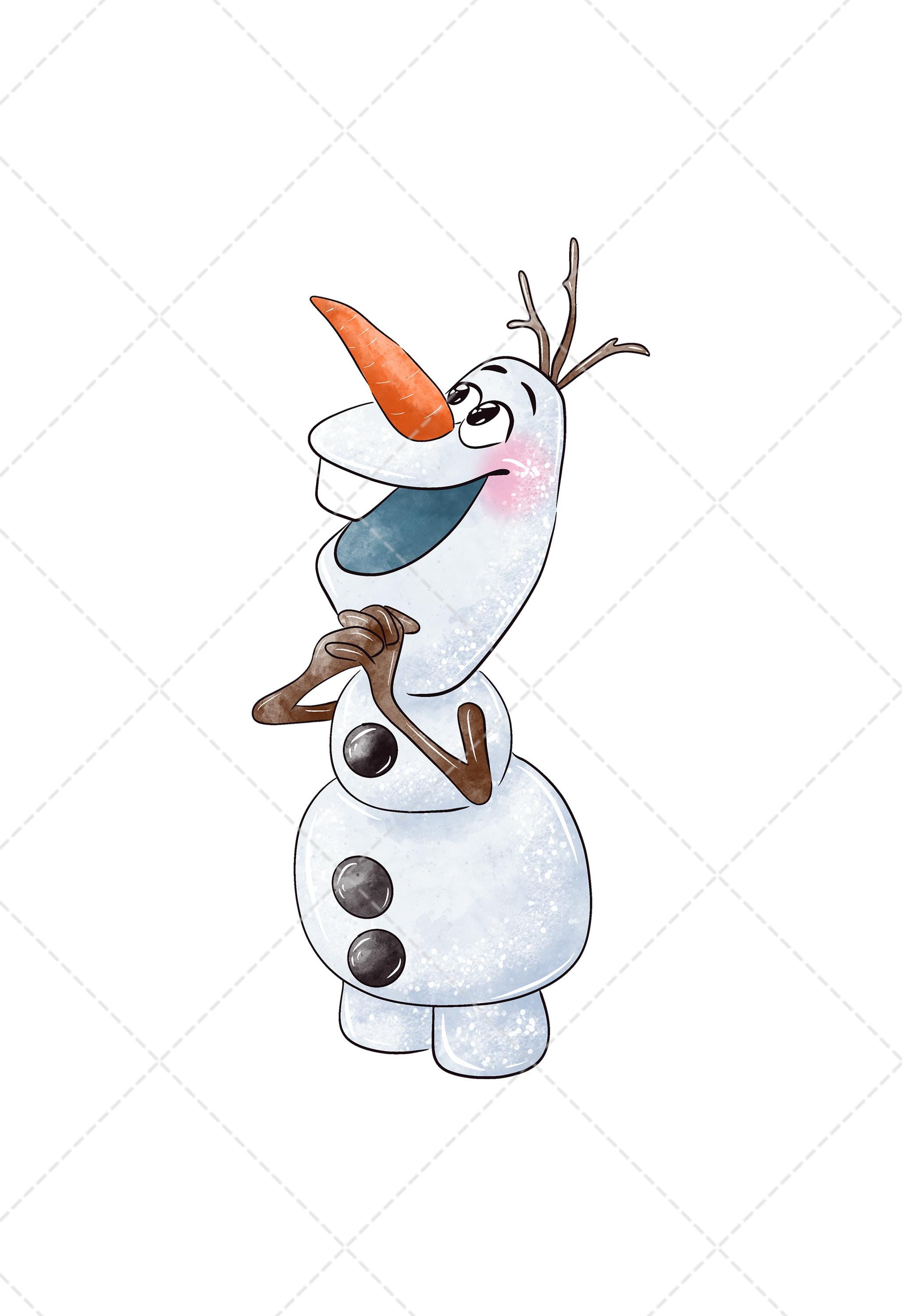 Olaf Clipart PNG, Watercolor Hand Drawn Illustration, Digital Download ...