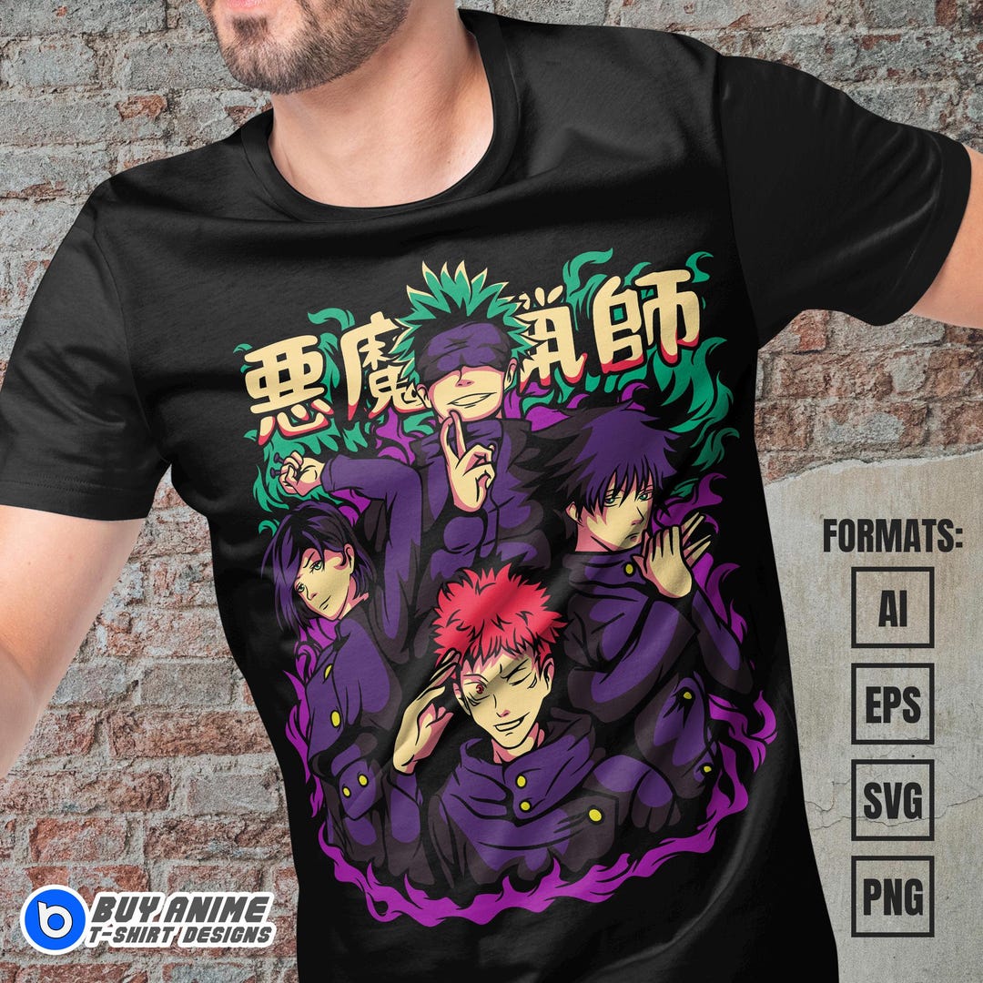 Premium Anime Vector Layered Eps, AI, Png and Svg Files for T-shirts ...