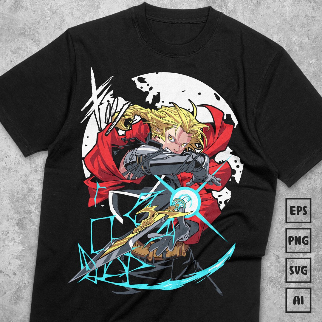 Premium Anime Vector File, Layered & Grouped by Color, Ready for DTF ...