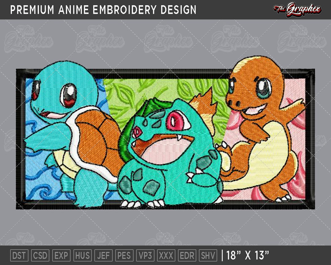 Premium Anime Embroidery Design, Anime Inspired Machine Embroidery