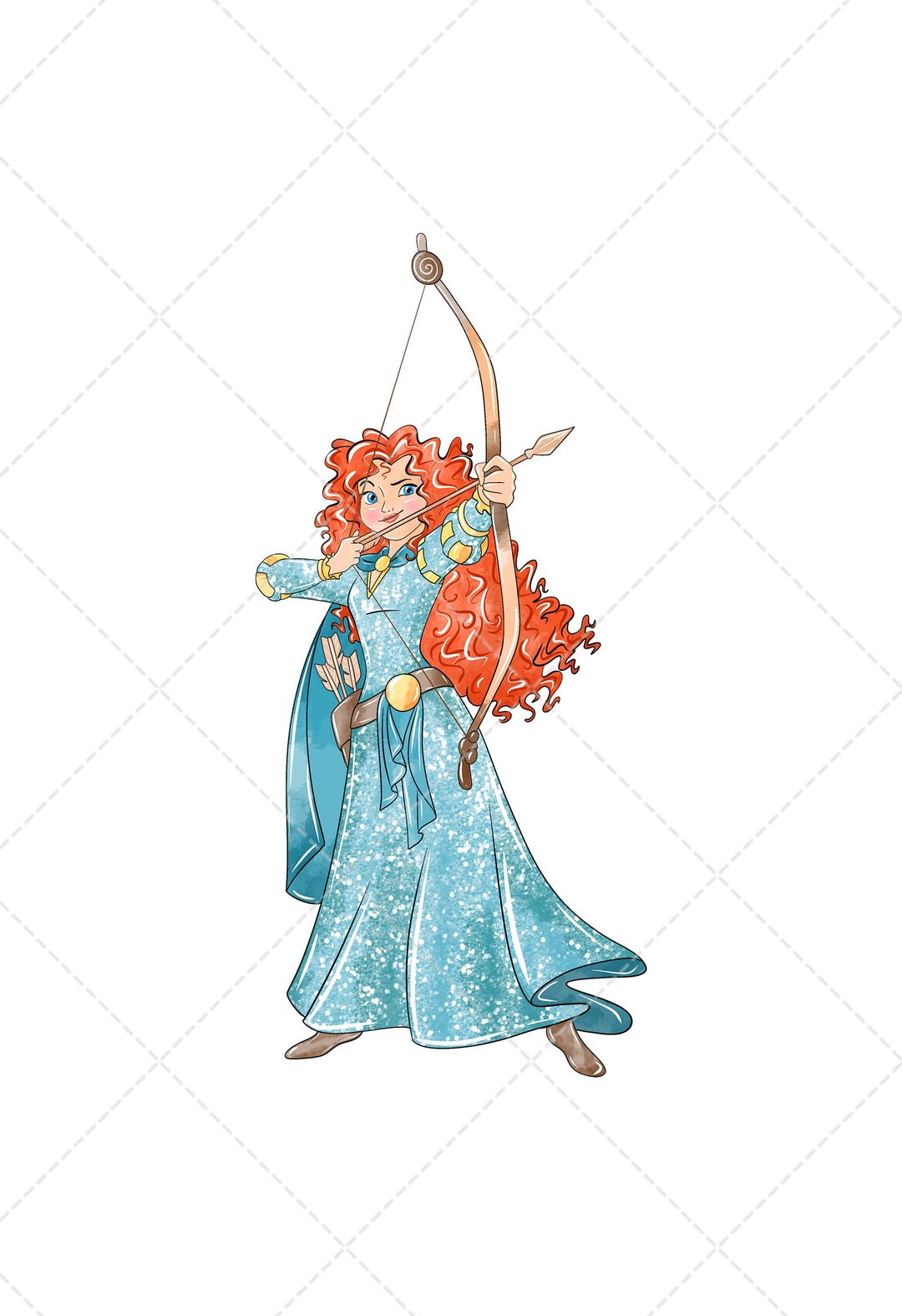Merida Clipart PNG, Watercolor Hand Drawn Illustration, Digital ...